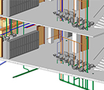 Plumbing coordinated shop drawing